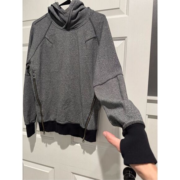 Lululemon Om & Roam Pullover Speckled Black Side Zip Hoodie Sweatshirt Women’s 4 - Picture 7 of 14